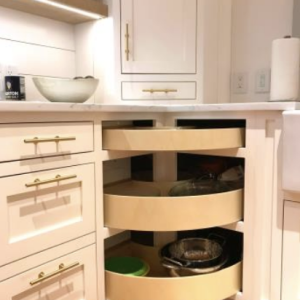 River Woodcraft has been featured in USA Today for our groundbreaking design, the Infinity Corner CabinetTM